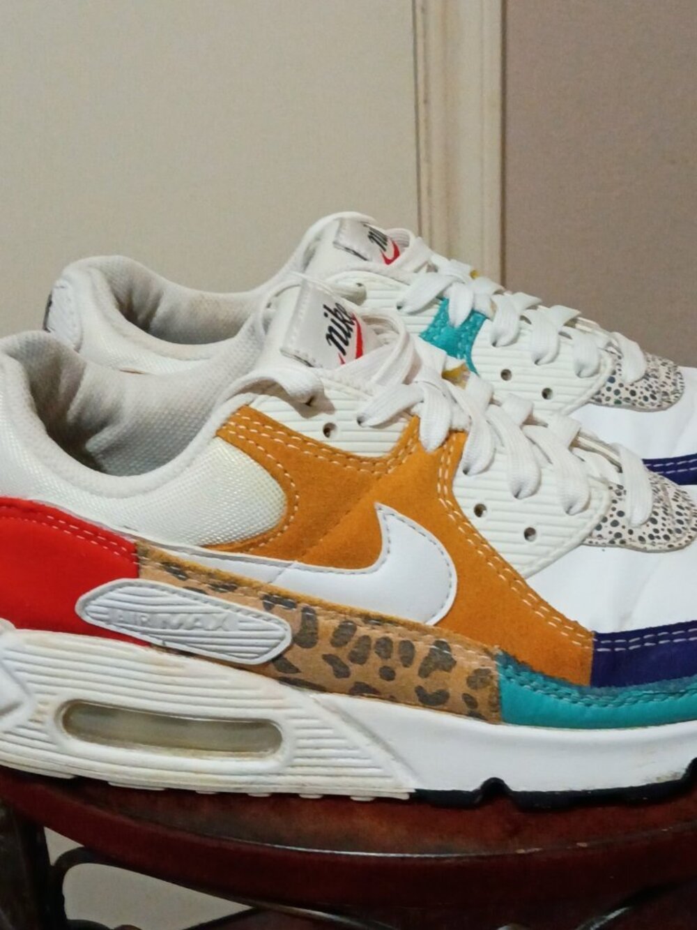 Nike Air Max 90 Animal White Safari Mix DH5075-100 | Women's Size 9 - Picture 14 of 14